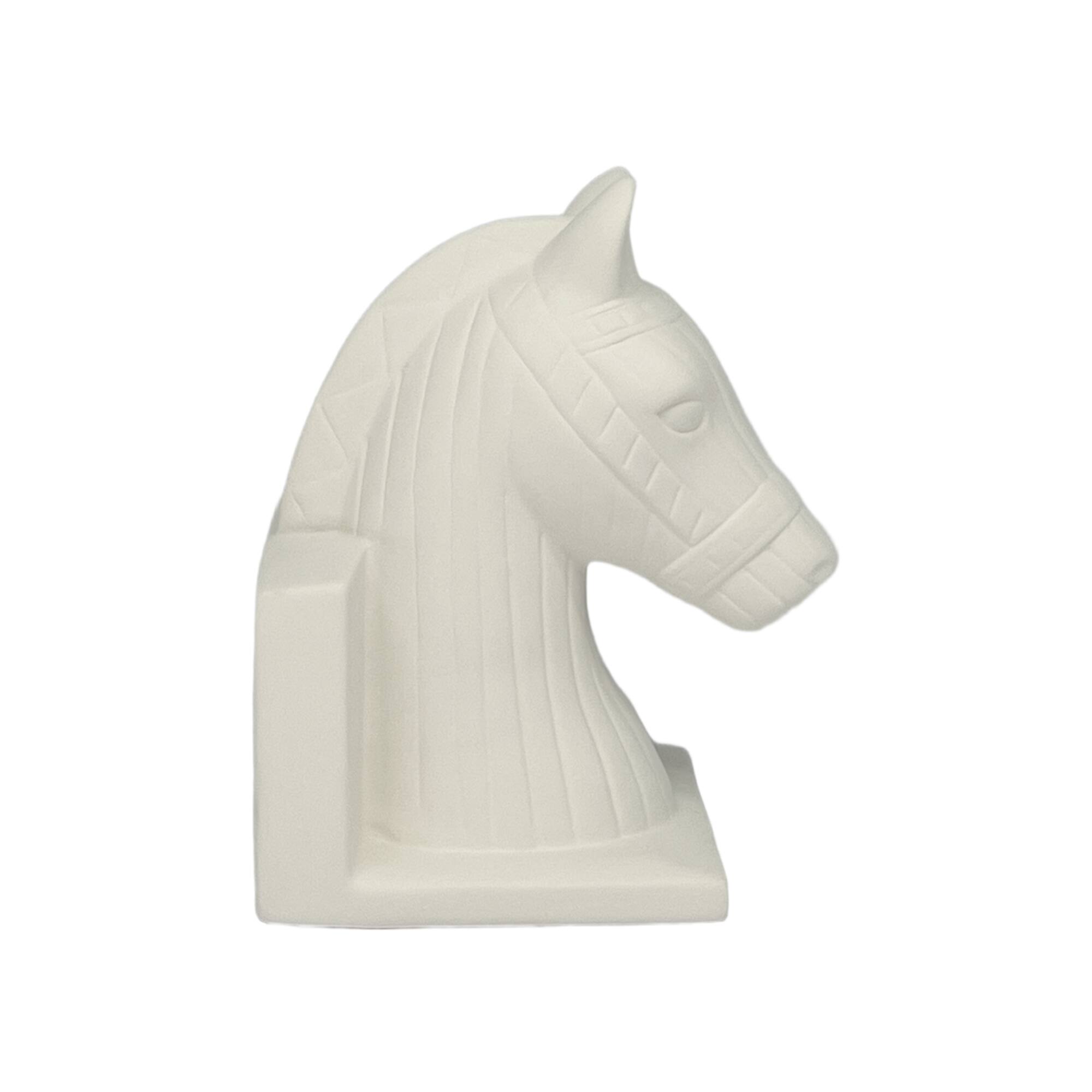 Jonathan Adler x Michaels 7" DIY Ceramic Trojan Horse Book End Set